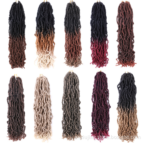 Wholesale  REINE 14" 36" 18 Inch Crochet Ombre 24 Inches  Locs Hair Faux Locs Synthetic Hair Extension Crochet Braiding Hair